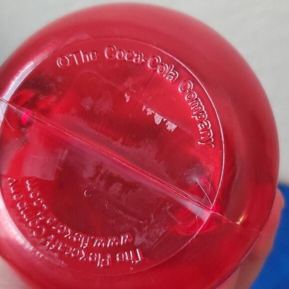 Flexcraft 11.5" Red Plastic Coca-cola Bottle Shaped Coin Bank - Picture 5 of 5